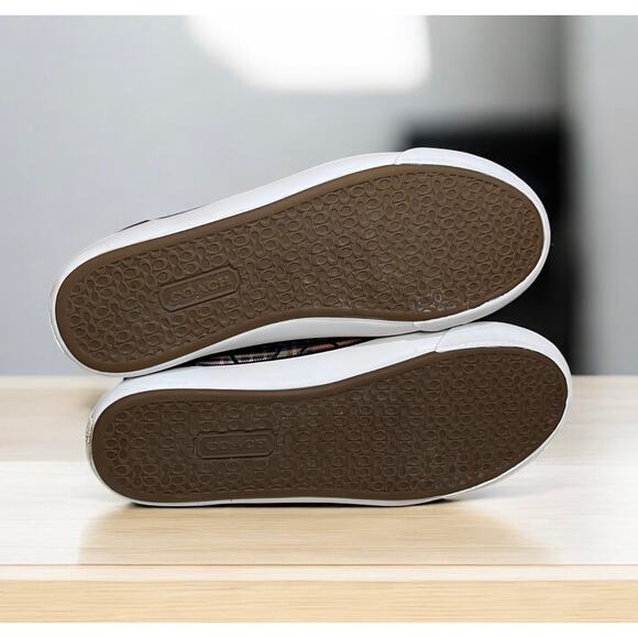 Y2K Coach A1070 Barrett Signature Plaid Low Top Sneaker Size 8.5B - Picture 5 of 8